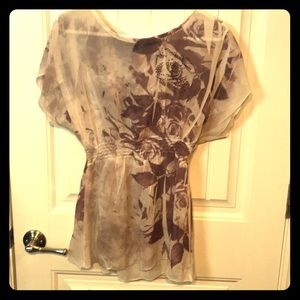 Large sheer top by vanity